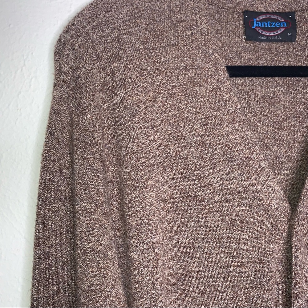 Vintage Button down Brown V Neck Oversized Cardigan